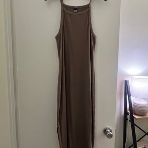 Old Navy Brown Tan Halter Sheath Maxi Dress